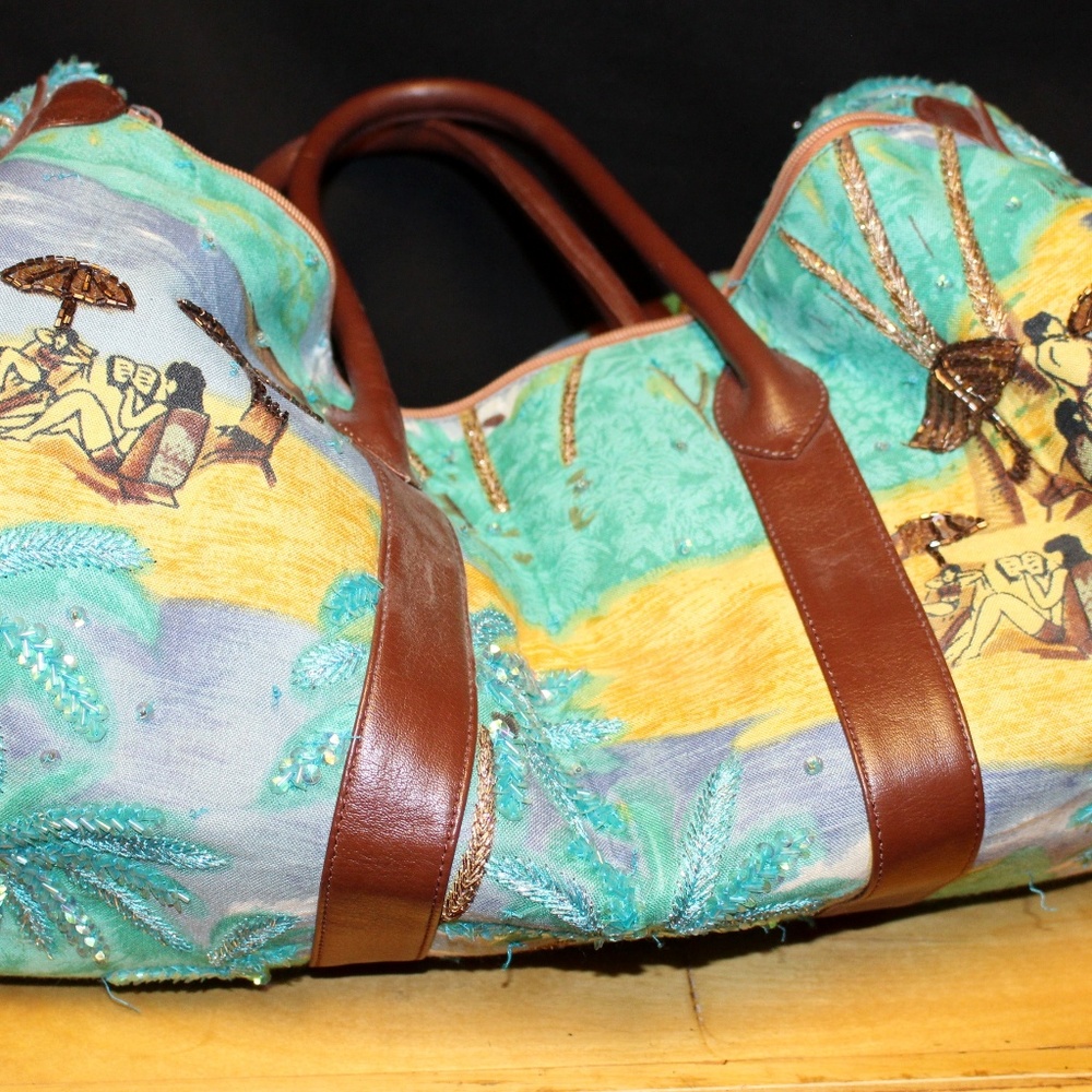 Christiana Hand Beaded Duffel Bag